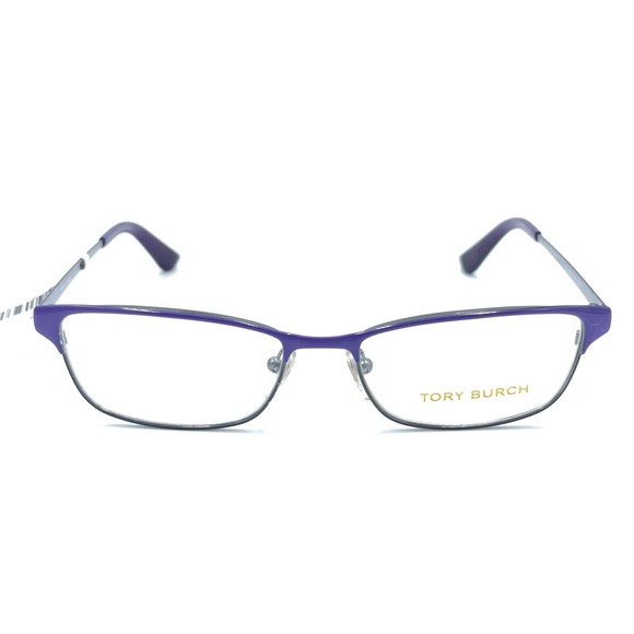 Tory Burch TY1036 490 Purple Gray Rectangular Eyeglasses Frames 51-16 140 Women - Picture 2 of 12
